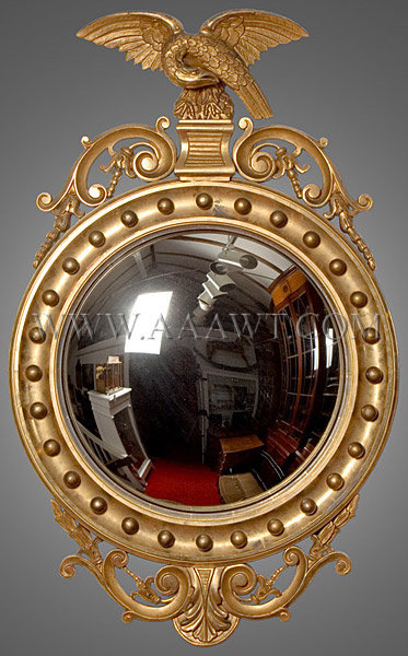 Mirror, Convex, Gilded
America or England
Circa 1850, entire view